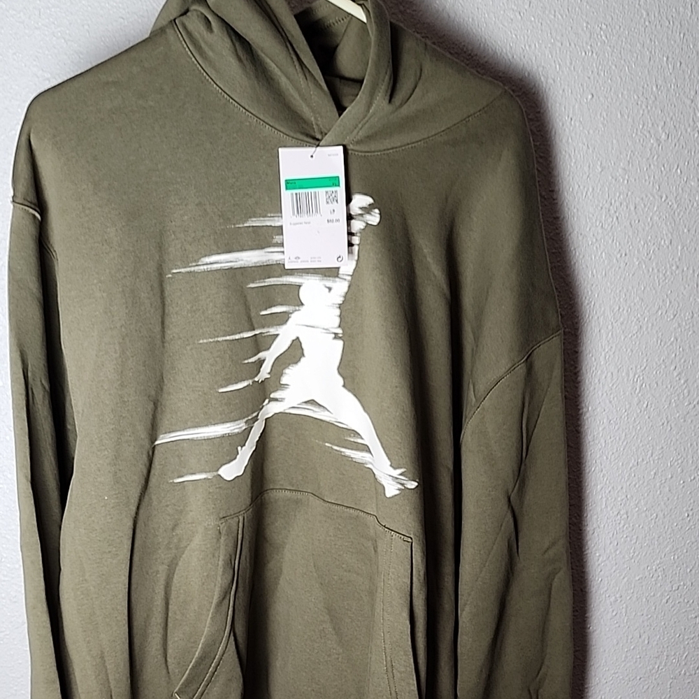 Mens Nike Jordan MVP Olive green Graphic Hoodie